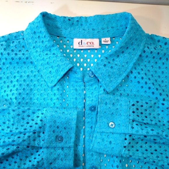 Blouse sky blue - Picture 1 of 6